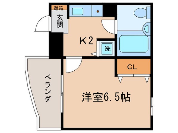 セザ－ル高畑４０１号室の物件間取画像